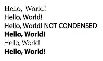 Myriad Pro not condensed