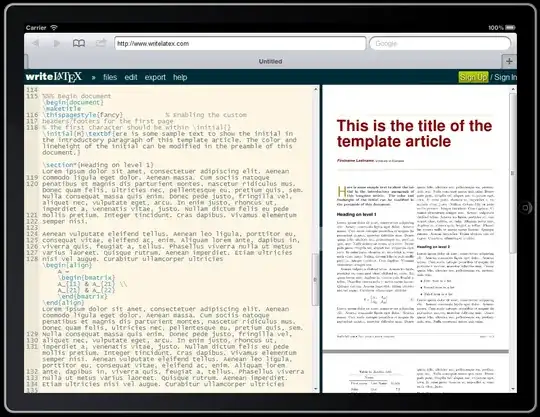 writeLaTeX on iPad screenshot