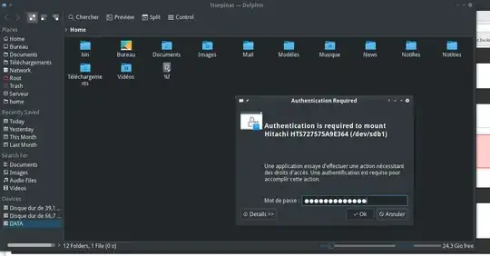 Screenshot of Dolphin mounting my hard-drive