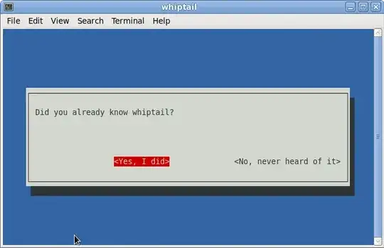 whiptail pop-up box with two text buttons