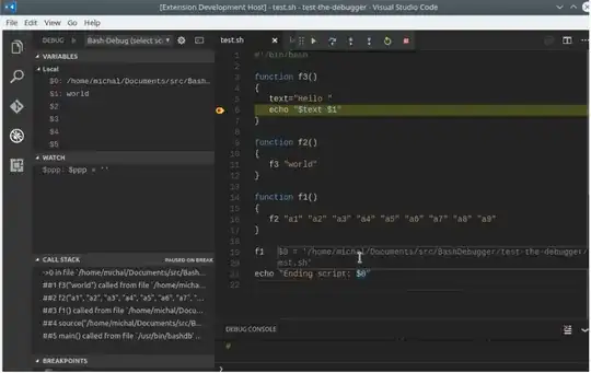 VS Code Bash Debug screenshot