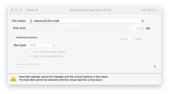 The disk space is increased from 40GB to 70GB