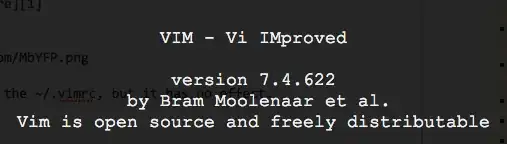 VIM Version 7.4.622