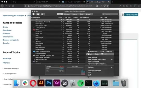 Vim hung on background
