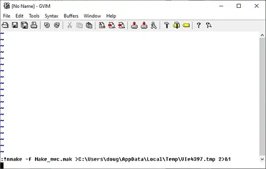 Running :make -f Make_mvc.make