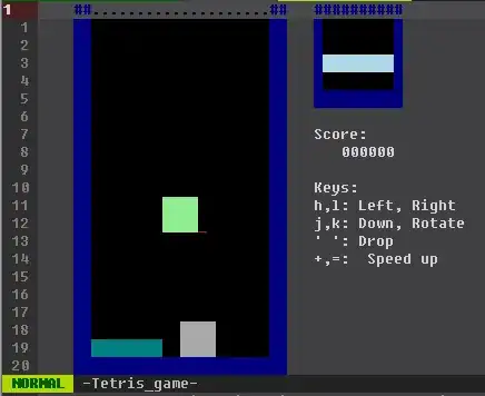 Tetris in vim