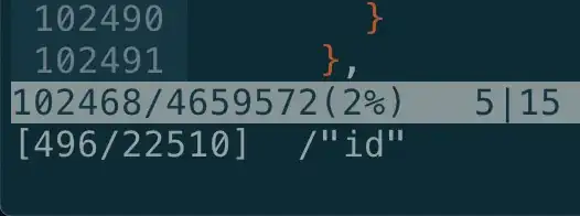 vim-search-index search count
