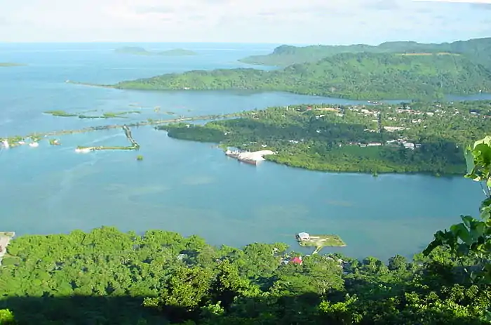 View of a bay in the Federated States of Micronesia