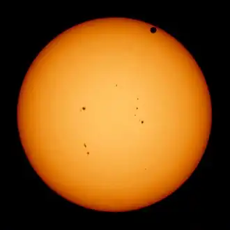 Transit of Venus as seen from Earth, 2012