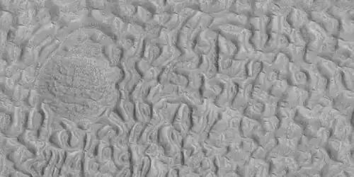 Brain terrain being formed, as seen by HiRISE under HiWish program. Location is Ismenius Lacus quadrangle.