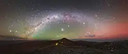 Airglow over Paranal Observatory.
