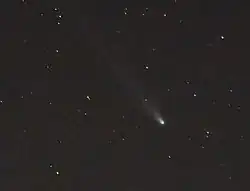 The comet over Tenerife on 31 December 2021