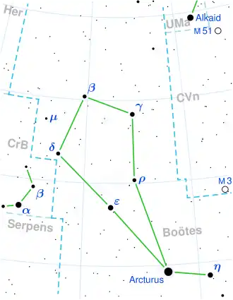 2MASS 1503+2525 is located in the constellation Boötes