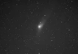 The comet on 22 January 2023, with the antitail visible