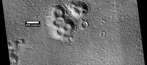 Cones, as seen by HiRISE under HiWish program  These may be mud volcanoes.  Mud volcanoes may contain remains of life, as the mud comes down from deep depth; hence, were protected from surface radiation.