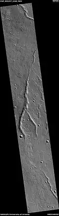 Channels, as seen by HiRISE under HiWish program  The channel in places seems to disappear and then reappear.  Water was probably flowing underground.