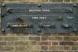 A set of Imperial length gauges at Greenwich Royal Observatory by Troughton & Simms.