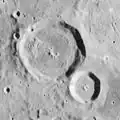 Lavoisier B (smaller) and E (larger) craters, north of Lavoisier
