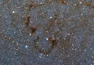 A small portion of a gigapixel color mosaic of the Milky Way's heart