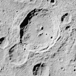 Oblique Apollo 16 mapping camera image