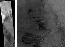Lohse Crater Gullies on Central Peak. Image located in Argyre quadrangle.  Having gullies on a central peak runs counter to the idea that they were formed by an aquifer, as was first suggested.