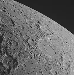 Oblique regional view with Hawthorne right of center and Michelangelo in right foreground