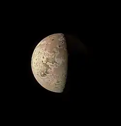Io, viewed by JunoCamSeveral Volcanos(15 October 2023)