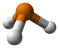 Ball-and-stick model of phosphine