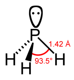 Skeletal formula of phosphine