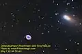 Comet Schwassmann–Wachmann passes in the field of view of the Ring Nebula on 7 May 2006. Photo by  Maynard Pittendreigh