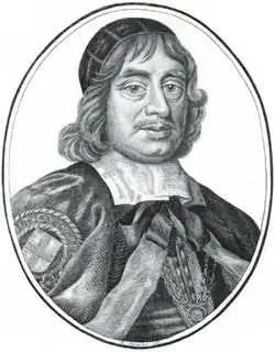 Seth Ward, professor 1649–1660 and later Bishop of Salisbury