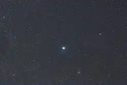 Sirius and M41 (lower right), M50 (upper left), and NGC 2360 (lower left)