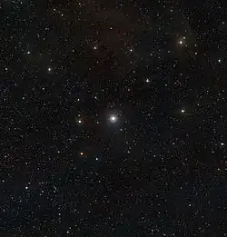 Wide field around SS Leporis. The field of view is approximately 2.7 degrees.