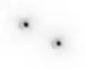 Zeta Bootis imaged with the Nordic Optical Telescope on 13 May 2000 using the lucky imaging method. (The Airy discs around the stars is diffraction from the 2.56m telescope aperture.)