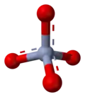 Ball-and-stick model of the chromate anion