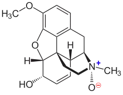 Chemical structure of codeine-N-oxide.
