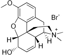 Chemical structure of codeine methylbromide.