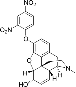 Chemical structure of 2,4-dinitrophenylmorphine.