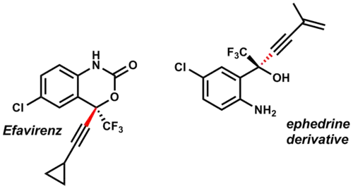 Merck's Effavirenz and ephedrine derivative synthesized via zinc acetylide