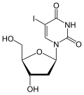 Idoxuridine an anti-herpesvirus antiviral drug, is a rare iodine-containing drug.