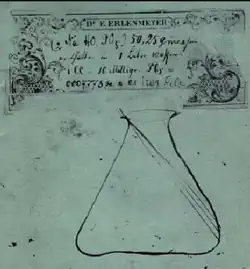 Original drawing of the Erlenmeyer flask