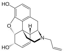 Chemical structure of nalorphine.