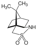 Camphorsultam is a sultam used as a chiral auxiliary in organic synthesis.