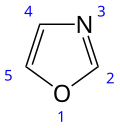 Skeletal formula with numbers
