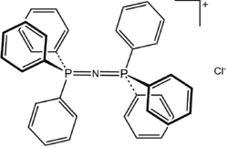 Bis(triphenylphosphine)iminium chloride is the chloride salt of a bulky lipophilic phosphonium cation [Ph3PNPPh3]+.