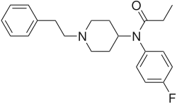 Chemical structure of parafluorofentanyl.