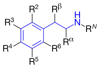 Phenethylamine structure diagram
