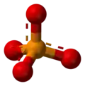 Aromatic ball and stick model of phosphate