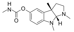Physostigmine, a highly toxic  cholinesterase inhibitor found in the Calabar bean.