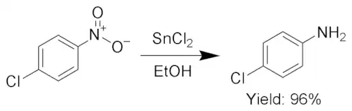 Aromatic nitro group reduction using SnCl2